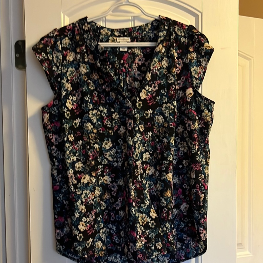Paraphrase🐬Floral Blouse - Black, Pink, Blue